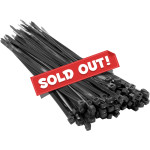 100pc 3.6x200mm Nylon Plastic Cable Ties Zip Tie Wraps Organizer Black